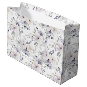 Schöne lila Elfenbein-Lavendel-Blumen Brautdusche Große Geschenktüte