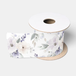 Schöne lila Elfenbein-Lavendel-Blumen Brautdusche Satinband