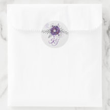 Schöne Lila graue Blumenkleber