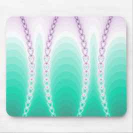 Schöne Lila, grüne Fraktal-Kette Mousepad