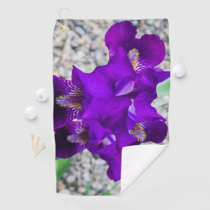 Schöne lila Iris Golfhandtuch