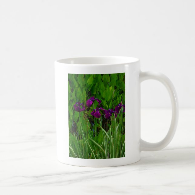 Schöne Lila Iris Kaffeetasse (Rechts)