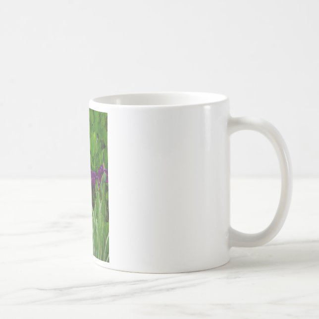 Schöne Lila Iris Kaffeetasse (Rechts)