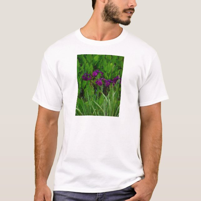Schöne Lila Iris T-Shirt (Vorderseite)