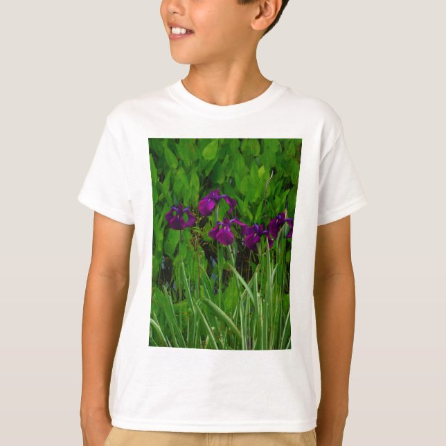 Schöne Lila Iris T-Shirt (Vorderseite)