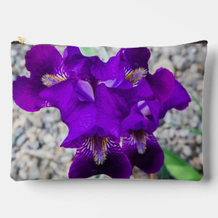Schöne lila Iris Zubehörtasche