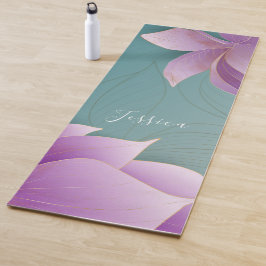 Schöne lila Lotus-Blume Personalisiert Yoga Yogamatte