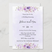 Schöne Lila Minimalistische Blumenhochzeit