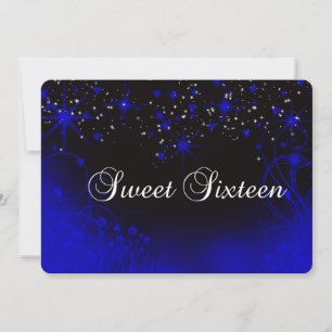 Schöne Lila Neon, Sterne, Sweet 16 Einladung