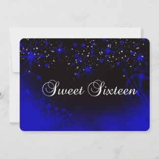Schöne Lila Neon, Sterne, Sweet 16 Einladung