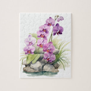 Schöne Lila Orchideen
