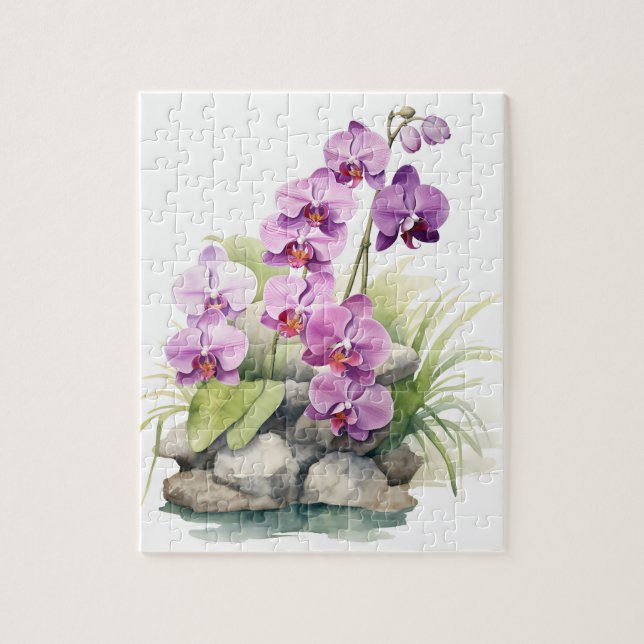 Schöne Lila Orchideen (Vertikal)