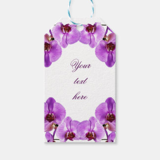 Schöne lila Orchideen Geschenkanhänger