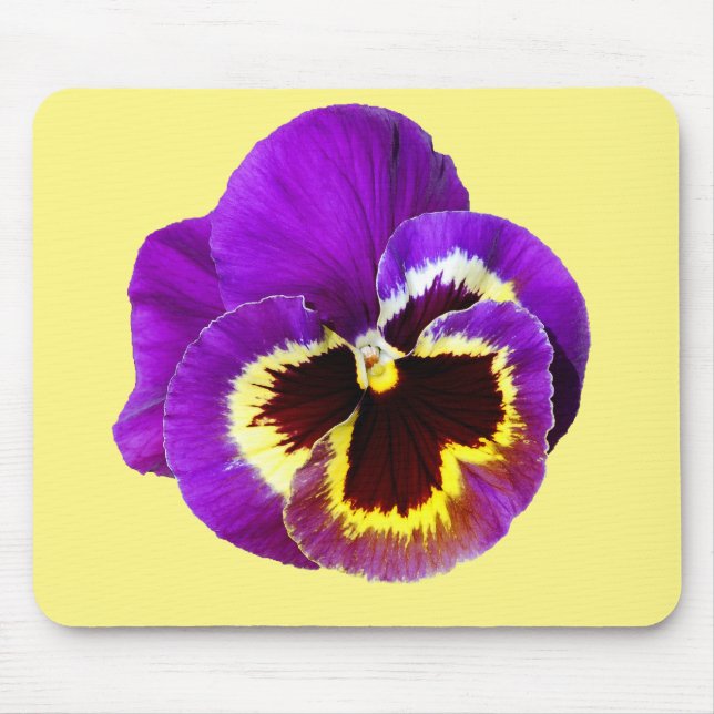 Schöne lila Pansy Mousepad (Vorne)