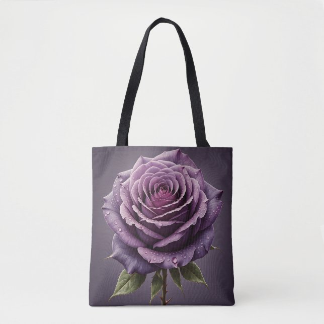 Schöne lila Rose Tasche (Vorderseite)
