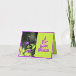 Schöne Lila Salvia Blume Geburtstag Karte
