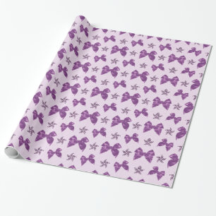 Schöne lila Satin-Bögen Geschenkpapier