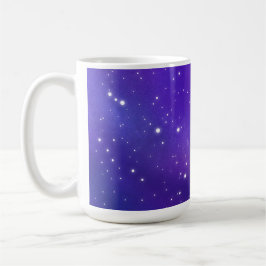 Schöne Lila Starry Sky Galaxy Kunst Kaffeetasse