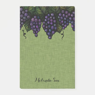 Schöne Lila Trauben PERSONALISIERT Post-it Klebezettel