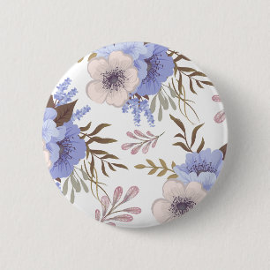 Schöne Lila und blaue Blume Button