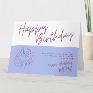 Schöne Lila und Blue Happy Birthday Card für Karte