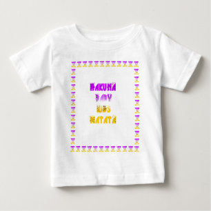 Schöne Lila und gelbe Hakuna Matata Baby Kinder T-shirt