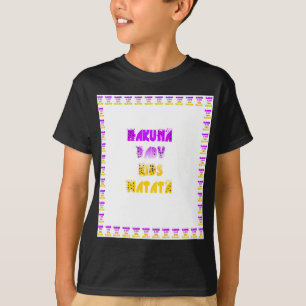 Schöne Lila und gelbe Hakuna Matata Baby Kinder T-Shirt