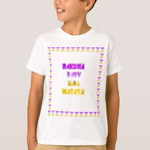 Schöne Lila und gelbe Hakuna Matata Baby Kinder T-Shirt