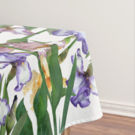 Schöne Lila und gelbe Ire / Frühjahrswoche Blume Tischdecke