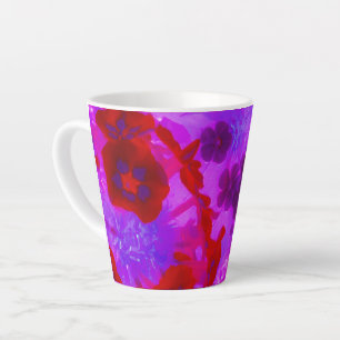 Schöne lila und rote Garten-Phlox-Blumen Milchtasse