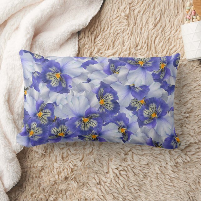 Schöne Lila und violette Blume Lendenkissen (Decke)