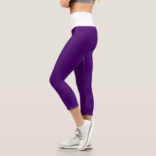 Schöne Lila und weiße Farbe Capri Leggings