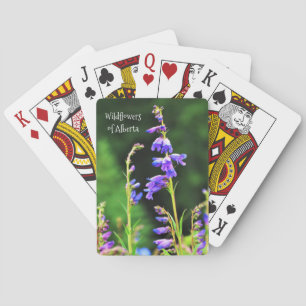 Schöne lila Wildblumen blühen in Kanada Spielkarten