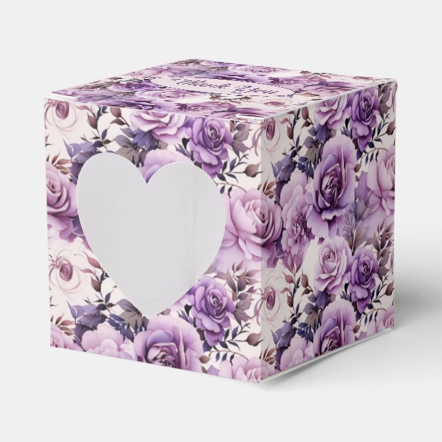 Schöne Lila Wildblumen Geschenkschachtel (Vorderseite)