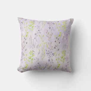 Schöne Lila Wildblumen Kissen