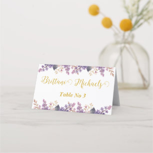Schöne Lilac Weinberg Hochzeit Platzkarte