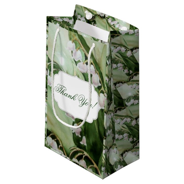 SCHÖNE LILIE DES TALES MIT MONOGRAMM KLEINE GESCHENKTÜTE (Vorderseite Schrägansicht)
