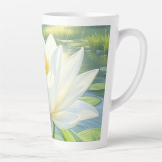 Schöne Lily Blume Latte Tasse
