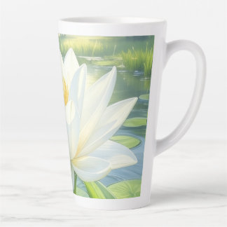 Schöne Lily Blume Latte Tasse