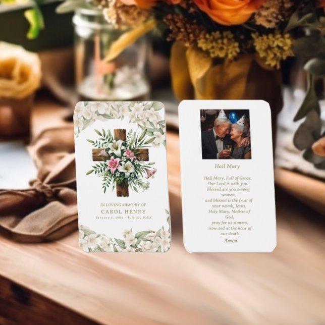 Schöne Lily Katholic Hail Mary Praetkarte (Von Creator hochgeladen)