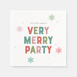 Schöne Lines Merry and Bright Holiday Napkins Serviette