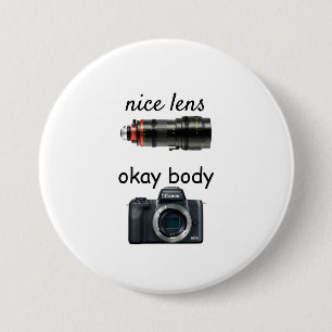 Schöne Linse, okay Körperknopf Button