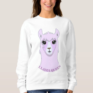 Schöne Llama-Königin Sweatshirt