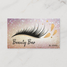 schöne Long Lash Extension Makeuther Feather Visitenkarte