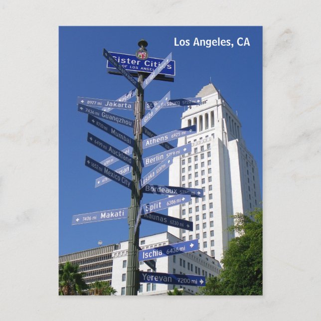 Schöne Los Angeles Downtown Postcard! Postkarte (Vorderseite)