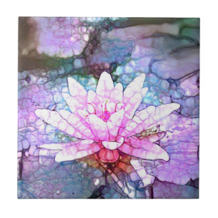 Schöne Lotus Blume Keramik Tile Fliese