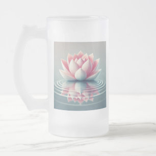 Schöne Lotus Design-Tasse Mattglas Bierglas