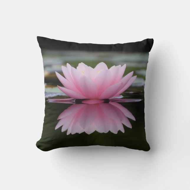 Schöne Lotus ,Landschaft Kissen (Vorderseite)