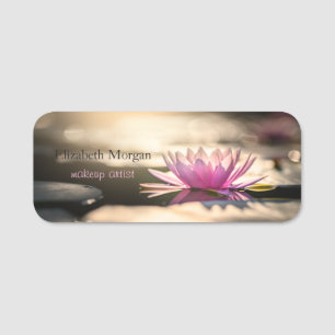 Schöne Lotus,See Namensschild