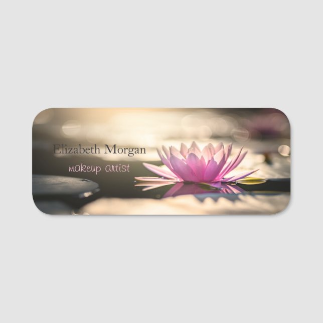Schöne Lotus, See Namensschild (Vorderseite)